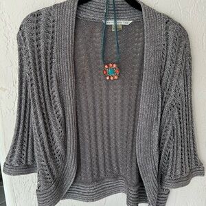 Peter Nygard Charcoal Knit Shrug